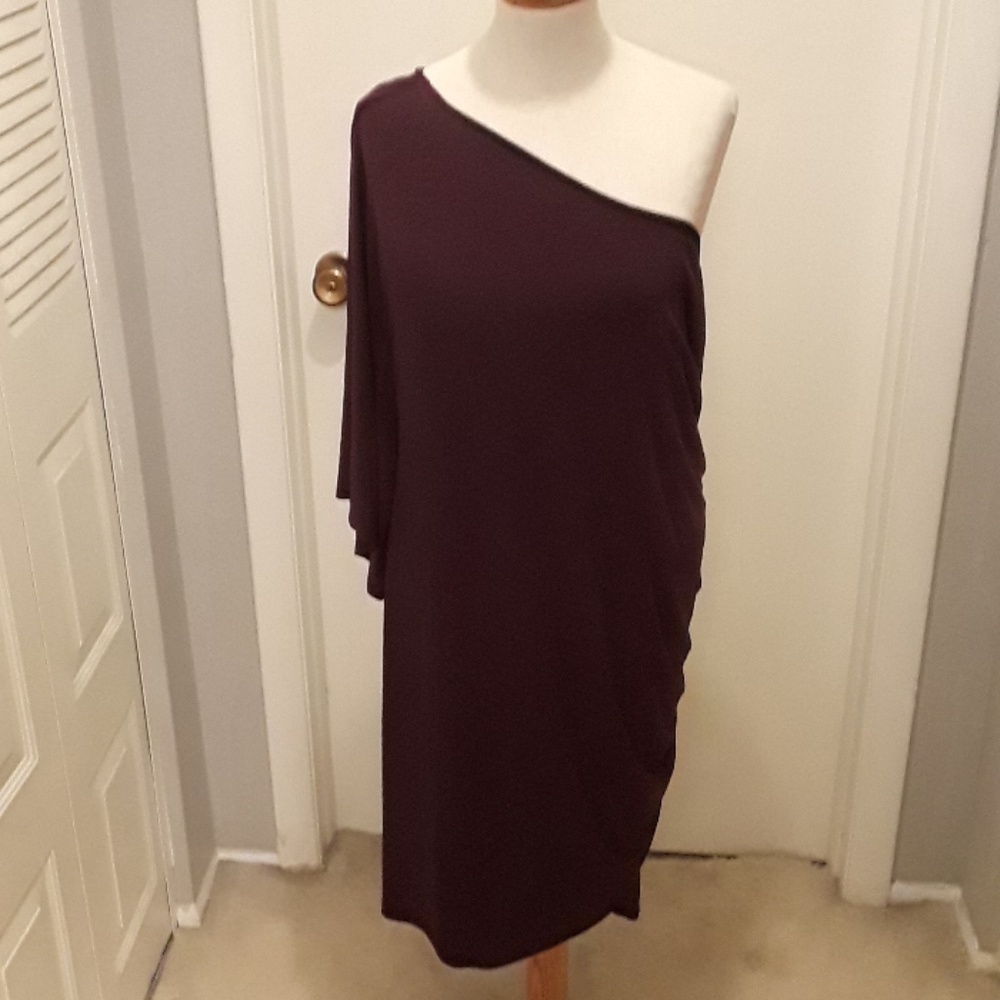 Dark purple cocktail dress